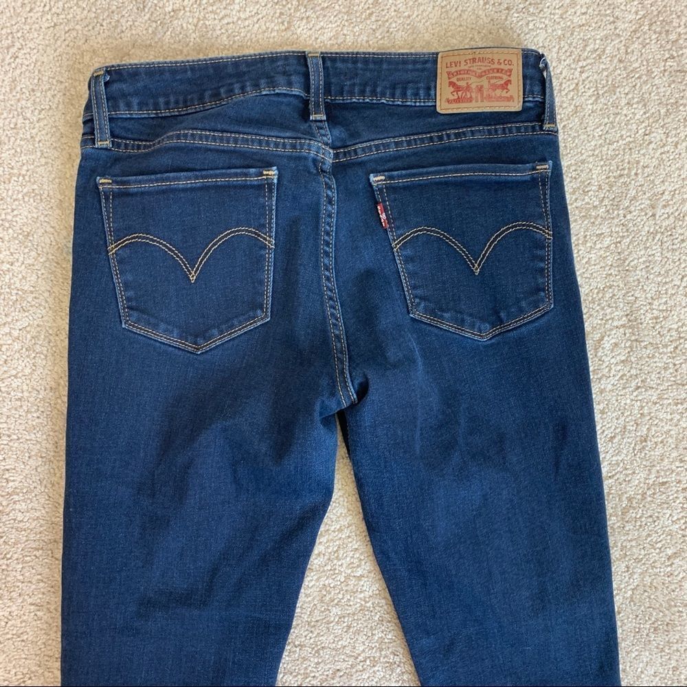 Levi’s 711 skinny jeans midrise dark Wash Sz 27 - Picture 7 of 13